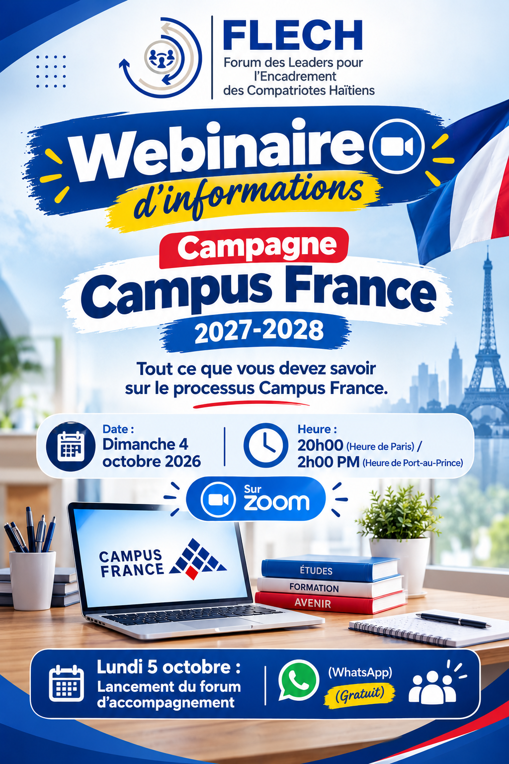 Webinaire d'informations Campus France 2027-2028